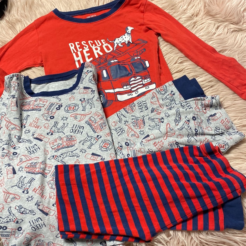Firetruck 4 Piece Pajamas